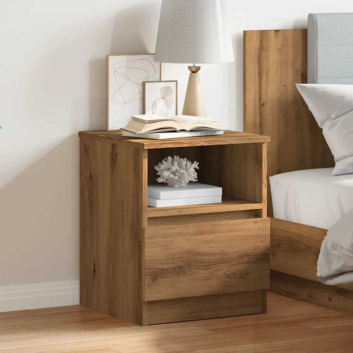 Bedside Cabinet Artisan Oak 40x40x50 cm Engineered Wood