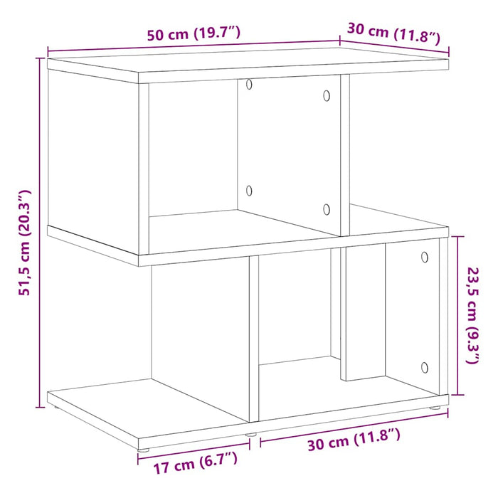 Noptiera Lemn Vechi 50x30x51,5 cm Lemn De Inginerie