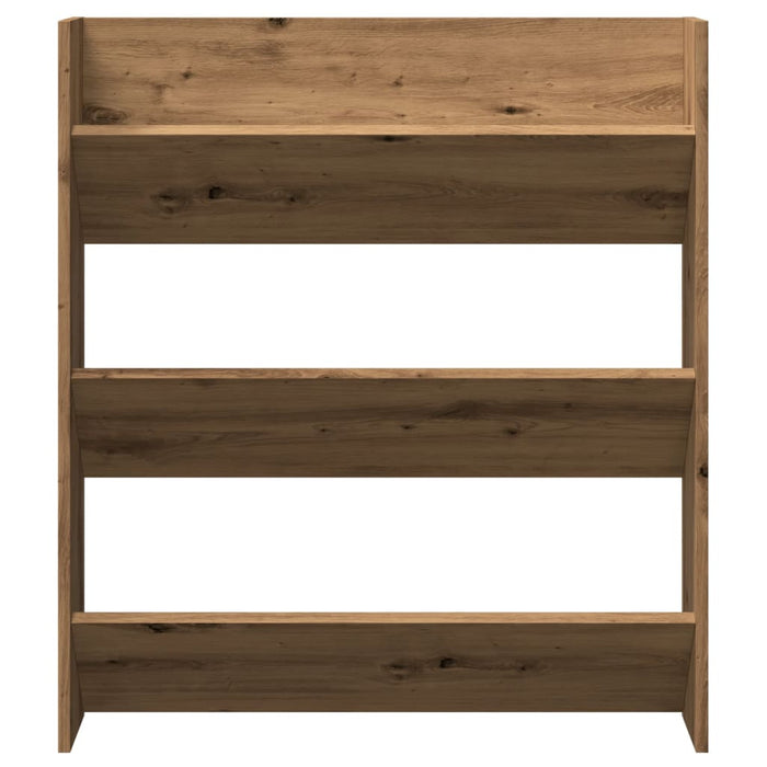 Wall Shoe Cabinet Artisan Oak 80x18x90 cm Engineered Wood