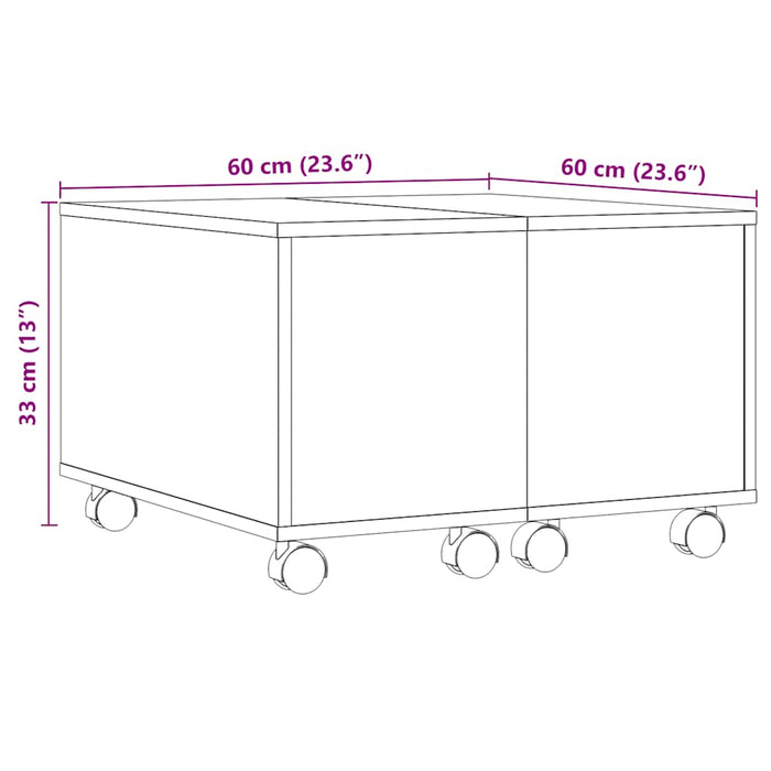 Masuta de cafea Lemn Vechi 60x60x38 cm Lemn Produs