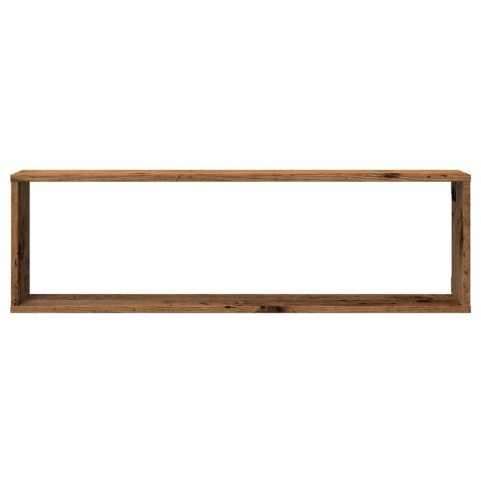 Wall Cube Shelves 4 pcs Old Wood 100x15x30 cm Engineered Wood