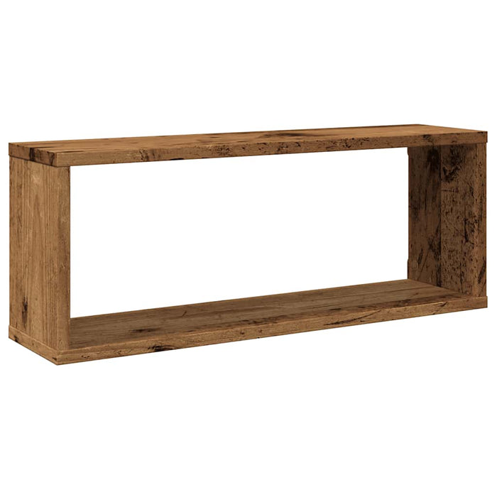 Wall Cube Shelves 2 pcs Old Wood 60x15x23 cm Engineered Wood