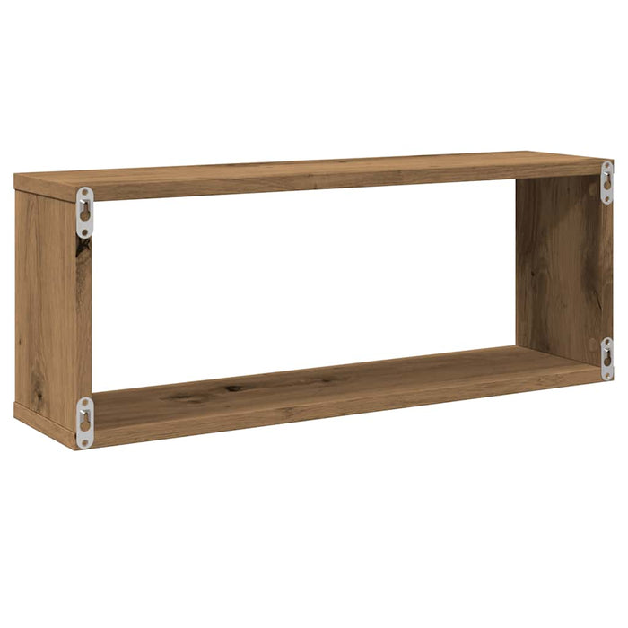 Wall Cube Shelves 4 pcs Artisan Oak 60x15x23 cm Engineered Wood