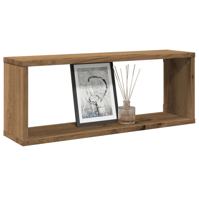 Wall Cube Shelves 4 pcs Artisan Oak 60x15x23 cm Engineered Wood