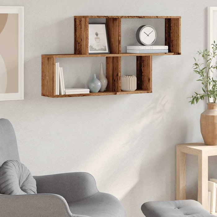 Wall Shelf Old Wood 100x18x53 cm Engineered Wood