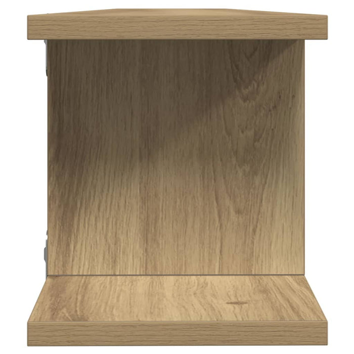 Wall Shelves 2 pcs Artisan Oak 105x18x20 cm Engineered Wood