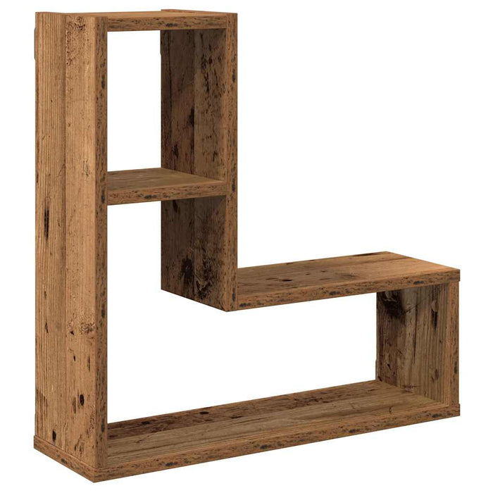 Wall Cube Shelves 2 pcs Old Wood 50x15x50 cm Engineered Wood