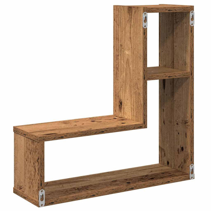 Wall Cube Shelves 2 pcs Old Wood 50x15x50 cm Engineered Wood