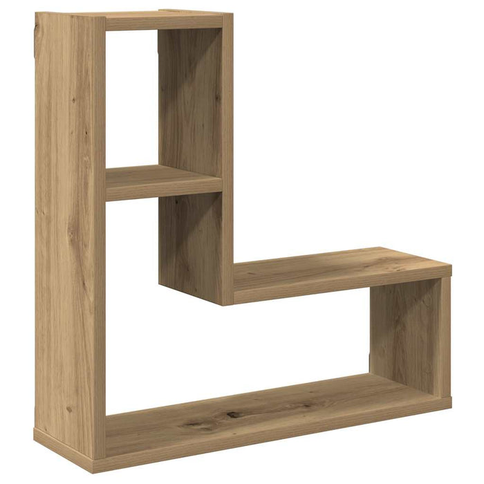 Wall Cube Shelves 2 pcs Artisan Oak 50x15x50 cm Engineered Wood