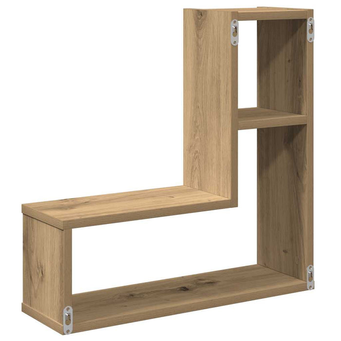 Wall Cube Shelves 2 pcs Artisan Oak 50x15x50 cm Engineered Wood