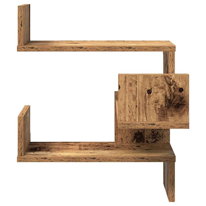 Wall Corner Shelf Old Wood 40x40x49.5 cm Engineered Wood