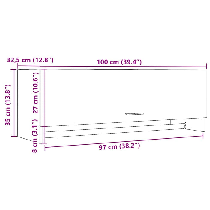 Гардероб Artisan Дъб 100x32,5x35 см Инженерно дърво