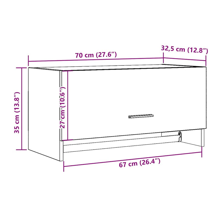 Шкаф из старого дерева 70x32,5x35 см, композитная древесина