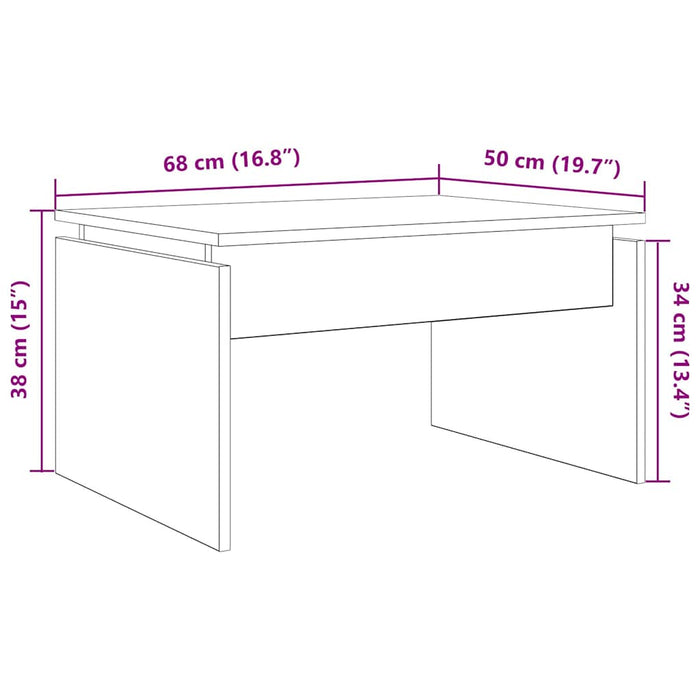 Masuta de cafea Lemn Vechi 68x50x38 cm Lemn de Inginerie