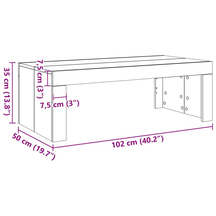 Маса за кафе Artisan дъб 102x50x35 см инженерно дърво