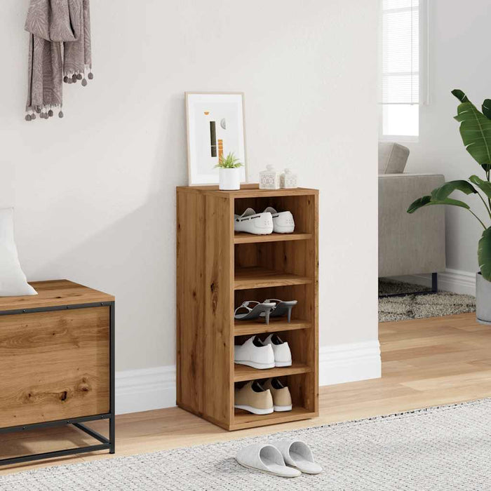 Shoe Cabinet Artisan Oak 32x35x70 cm Engineered Wood