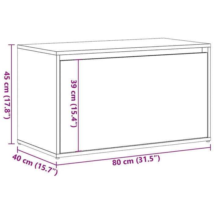 Пейка за антре 80x40x45 см Старо дърво Проектирано дърво