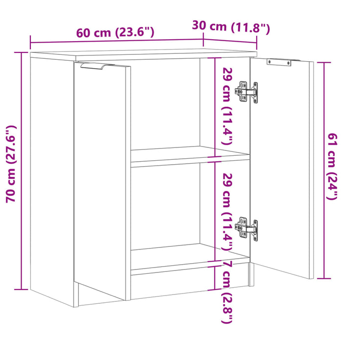 Бюфет Artisian Дъб 60x30x70 см Инженерно дърво