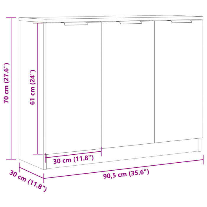 Буфет Old Wood 90.5x30x70 см Инженерная древесина