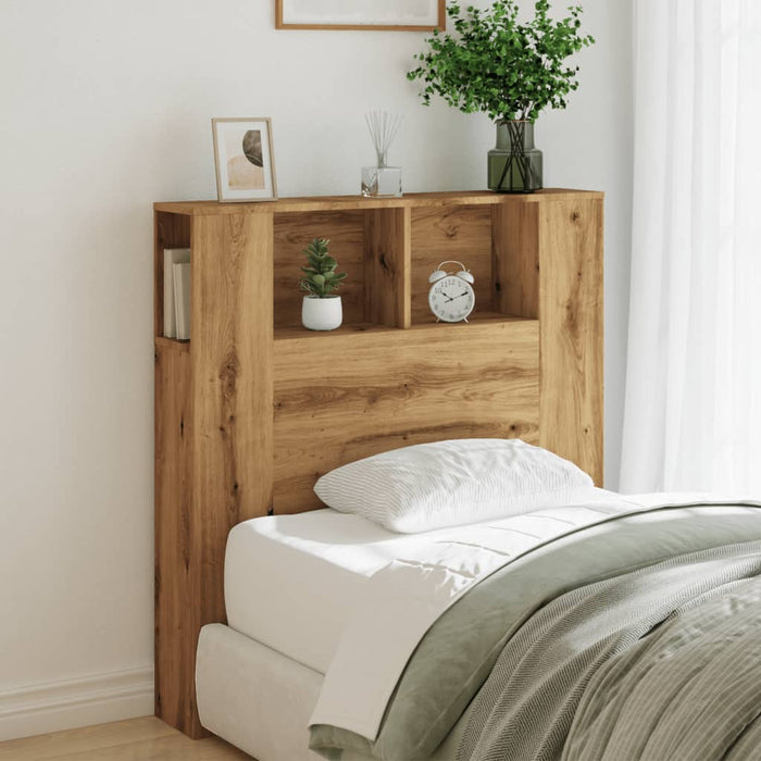 Headboard Cabinet Artisan Oak 100x19x104.5 cm Engineered Wood