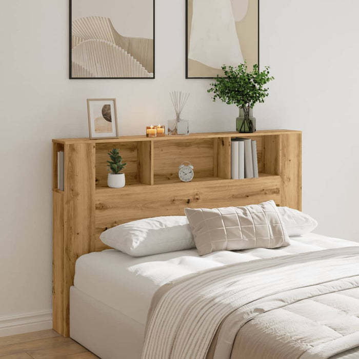 Headboard Cabinet Artisan Oak 160x18.5x103.5 cm Engineered Wood