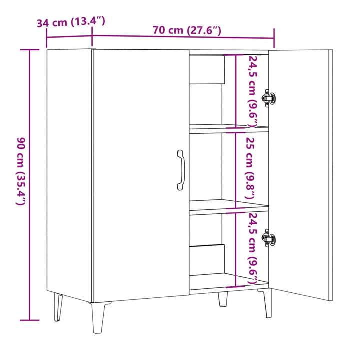 Буфет Artisan Oak 70x34x90 см Инженерная древесина