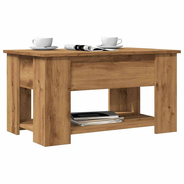 Coffee Table Artisan Oak 79x49x41 cm Engineered Wood