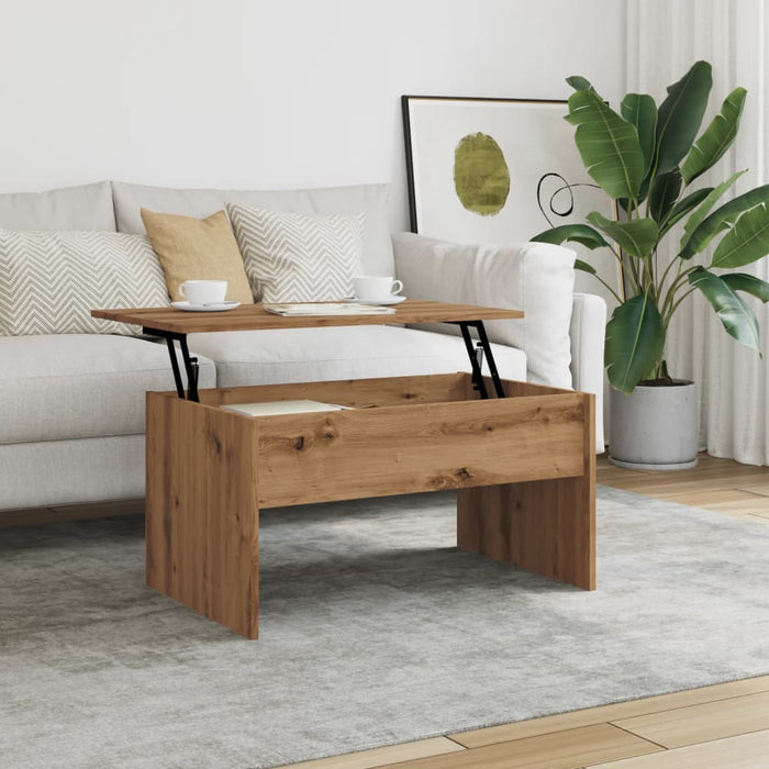 Coffee Table Artisan Oak 80x50.5x41.5 cm Engineered Wood