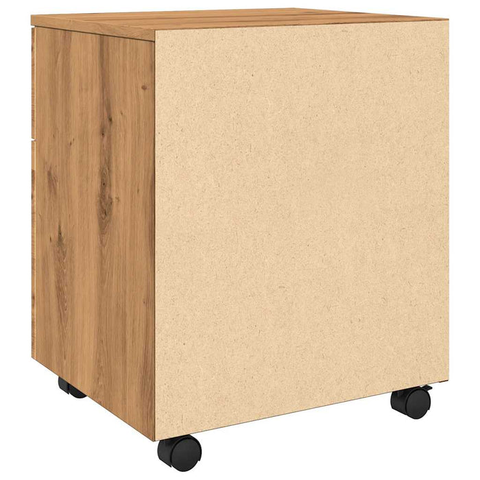 Mobile File Cabinet with Wheels Artisan Oak 45x38x54 cm Engineered Wood