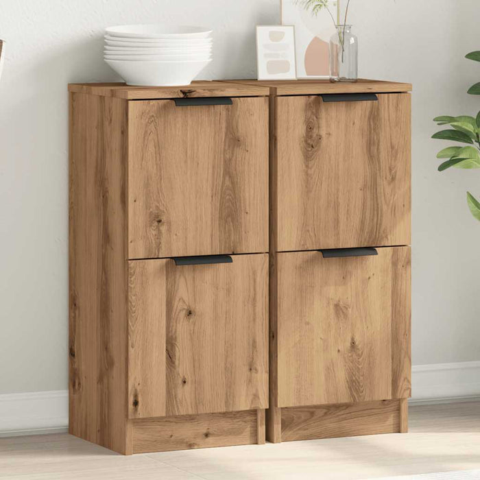 Sideboards 2 pcs Artisan Oak 30x30x70 cm Engineered Wood