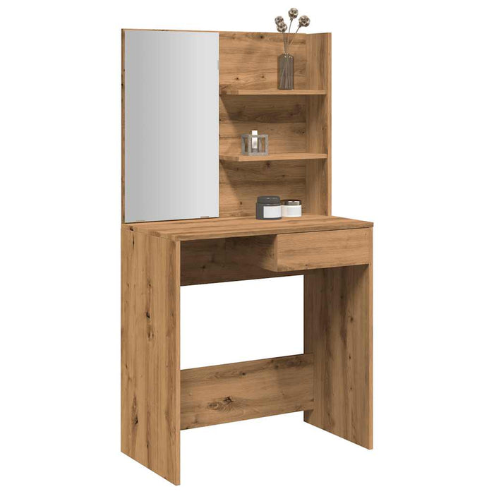 Dressing Table with Mirror Artisan Oak 74.5x40x141 cm