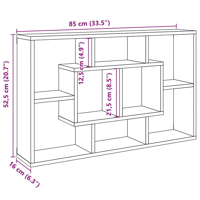 Стенен рафт Artisan Oak 85x16x52,5 cm Engineered Wood