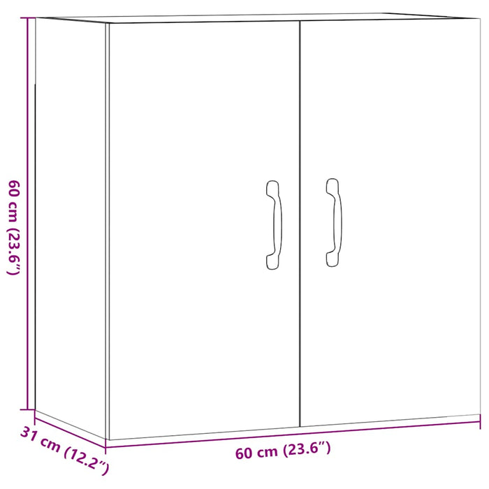 Wall Cabinet Old Wood 60x31x60 cm Engineered Wood