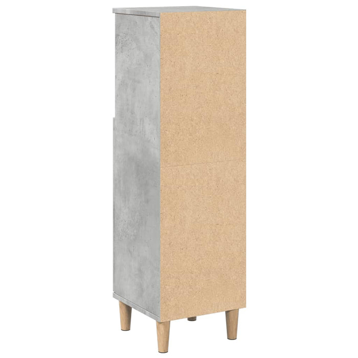 Bathroom Cabinet Concrete Grey 30x30x100 cm Engineered Wood