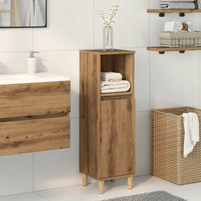 Bathroom Cabinet Artisan Oak 30x30x100 cm Engineered Wood