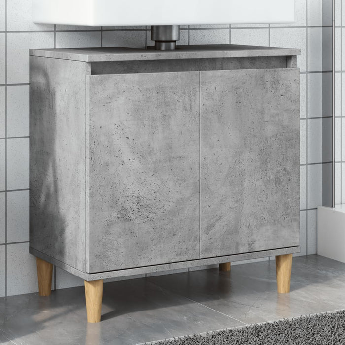 Sink Cabinet Concrete Grey 58x33x60 cm Engineered Wood