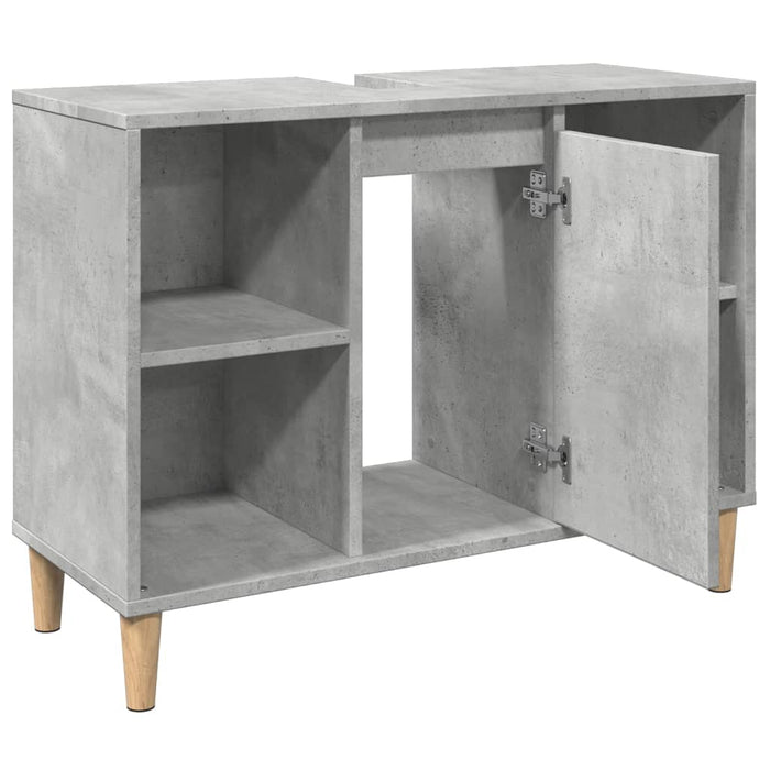 Bathroom Cabinet Concrete Grey 80x33x60 cm Engineered Wood