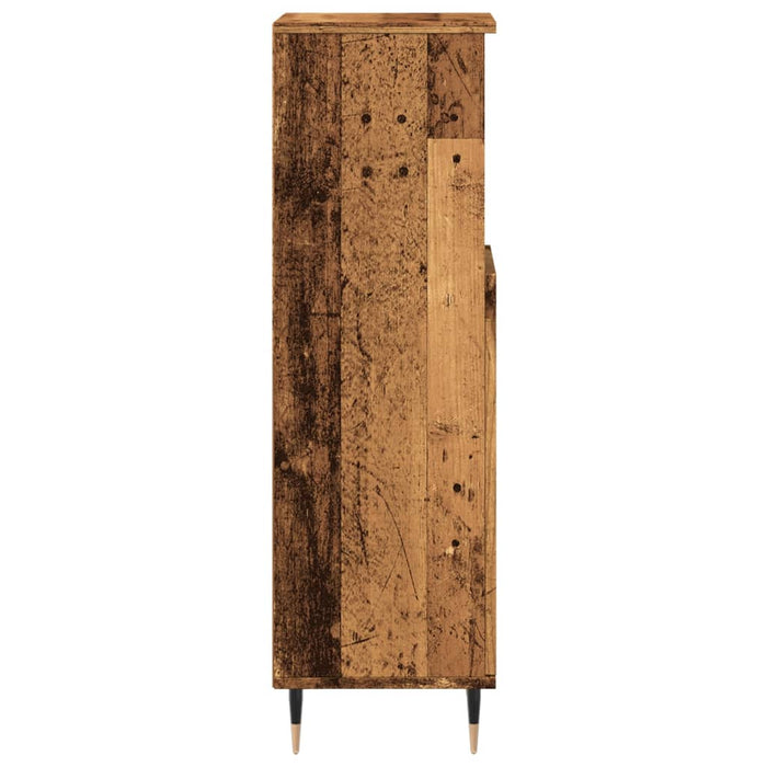 Bathroom Cabinet Old Wood 30x30x100 cm Engineered Wood