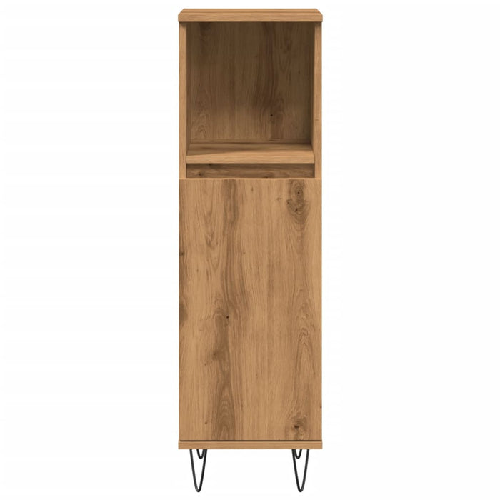 Bathroom Cabinet Artisan Oak 30x30x100 cm Engineered Wood