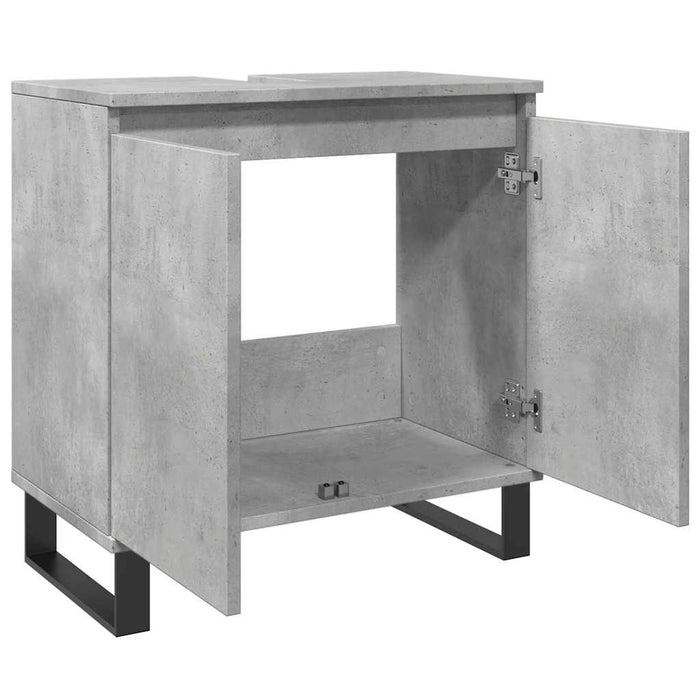 Bathroom Cabinet Concrete Grey 58x33x60 cm Engineered Wood