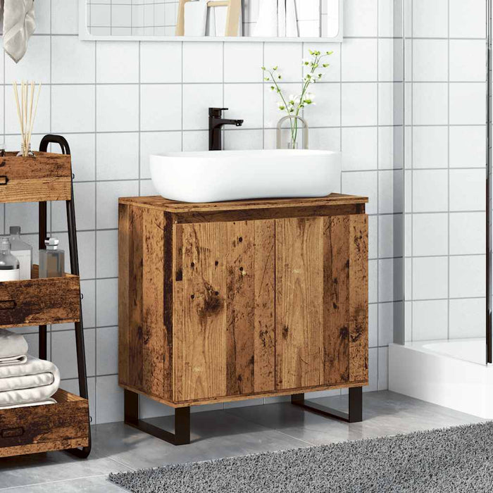 Bathroom Cabinet Old Wood 58x33x60 cm Engineered Wood