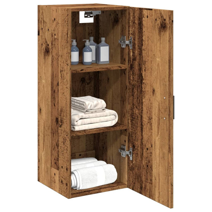 Wall Mounted Cabinet Old Wood 34.5x34x90 cm Engineered Wood