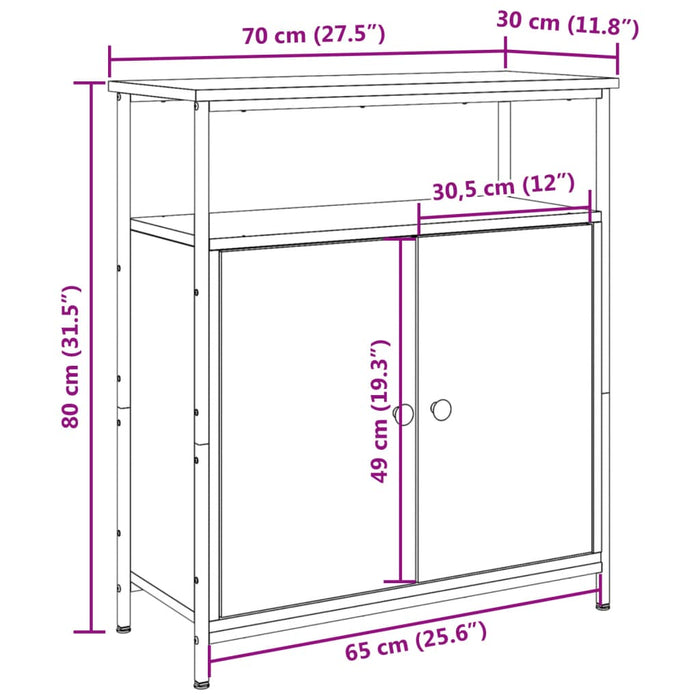 Бюфет Old Wood 70x30x80 cm Engineered Wood