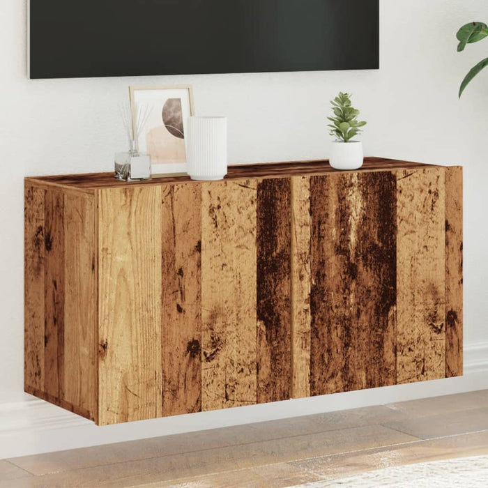 Тумба под телевизор настенная Old Wood 80x30x41 см