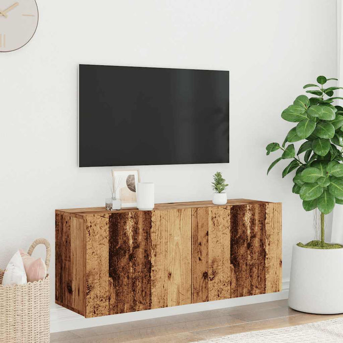 Тумба под телевизор настенная Old Wood 100x30x41 см