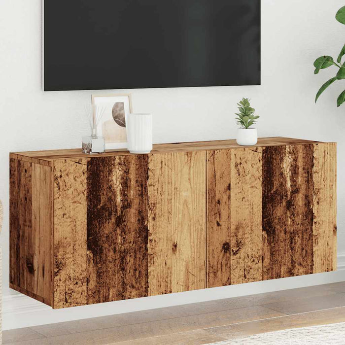 Тумба под телевизор настенная Old Wood 100x30x41 см