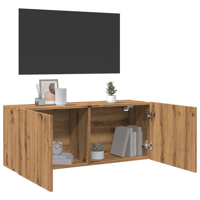 ТВ Шкаф Стенен Artisan Oak 100x30x41 см