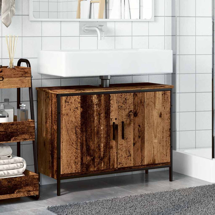 Sink Cabinet Old Wood 80x30x60 cm Engineered Wood