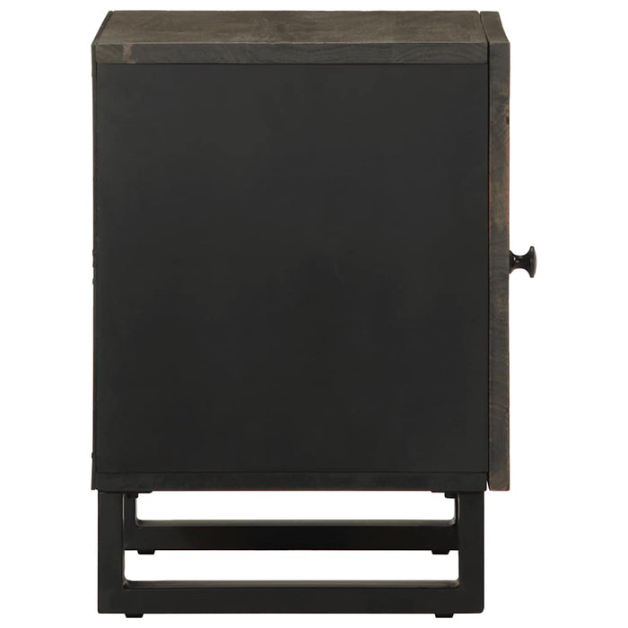 Bedside Cabinet Black 40x33x46 cm Solid Wood Mango