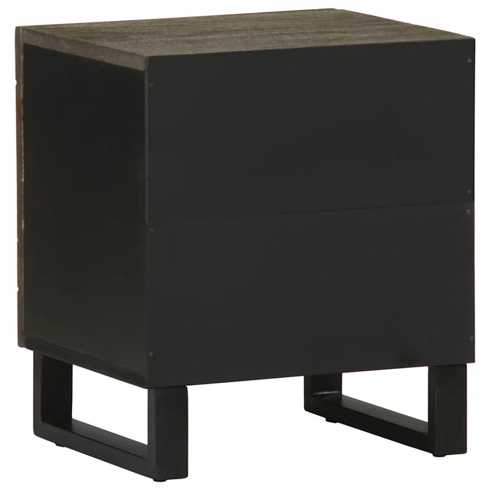 Bedside Cabinets 2 pcs Black 40x33x46 cm Solid Wood Mango